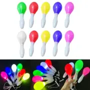 10Pcs LED Maracas Flashing Light Glowing Sand Hammer Toy Hand Shakers for KTV