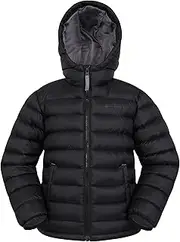 [Mountain Warehouse] Seasons Boys Padded Jacket - Water Resistant Rain Coat, Lightweight Kids Winter Jacket, Elastic Cuffs & 2 Front Pockets Casual Jacket - for Travelling