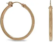 [JewelryWeb] Gold Filled 2mm X 27mm Hoops-12/20-Gold Filled 2mm X 27mm Hoop Earrings With Click Closure-Hoop Earring for Women