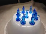 25 VTG Blue Large Candle Loop Handle Bulbs for Ceramic Christmas Tree
