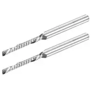 1/8" Shank 2mm x 17mm Carbide 1-Flute Left Hand End Mill CNC Router Bit 2pcs