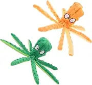 Abaodam 2pcs Dog Tough Toys: Octopus Shaped Dog Squeaky Toy Interactive Puppy Chew Doll for Outdoor Indoor Play Teaser Cat Teething Clean Tool
