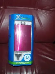 XGEAR STAINLESS STEEL PINK FLASK NEW IN BOX 8OZ