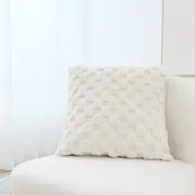 50cm Checkerboard Cushion Cover - White