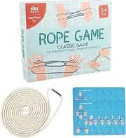 Cradle String Game Toy, Interactive Puzzle Trick Braid Rope Toy, Interactive Braid Cradle Rope Puzzle for 3+ Years Old Kids Boys Girls Adults
