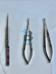Hu Friedy Set Of 3 Micro Forceps,Scissors & Needle Holder 18cm Straight