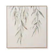 E Style Willow Hand Painted Abstract Wall Art Hanging Decor 100cm Green
