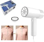 Powerful Handheld Clothes Steamer, 1200w Portable Hand Held Garment Steam Iron for Fabric, Perfect for Home and Travel (White)
