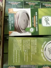 Ball Wide Mouth Lids and Bands. Mason Jar Canning 12 Lids & Rings/box. 12 boxes