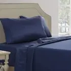 Premium 600 TC Egyptian Cotton Bed Sheet Set 4 Piece, Navy Blue