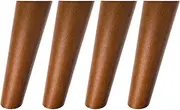 Round Solid Wood Furniture Legs Sofa Legs Perfect for Mid-Century Modern/Great IKEA hack for Sofa, Couch, Bed, Coffee Table (7 Inches,Set of 4, Walnut Color)