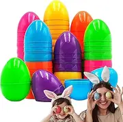 50 Pieces plas-tic Easter Eggs Fillable, Easter Egg Hunt Surprise Eggs, Hunt Party Favor Basket Stuffers Filler Classroom Prize Supplies, Reusable Surprise Containers For Treats, Toys & Easter Fun