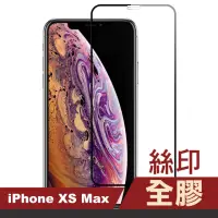 在飛比找momo購物網優惠-iPhone XS Max 滿版全膠9H鋼化膜手機保護貼(X