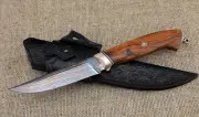 Exclusive knife Baikal made of laminated Damascus mokume-gane ironwood