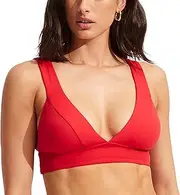 [Seafolly] Women's Banded Longline Triangle Bikini Top Swimsuit