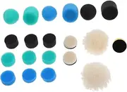 CHILDWEET 20pcs Polish Pad Set Cone Shaped Buffing Heads for Drill High Density Sponge for Small Area Cleaning Polishing Versatile Use for Home Industrial Tasks