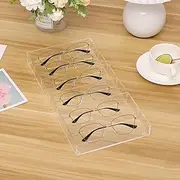 [Mbnvtxh] Acrylic Glasses Storage Box 6 Slots Transparent Glasses Display Organizer Multipurpose Eyeglasses Storage Case Glasses Storage Box for Jewelry Sunglasses