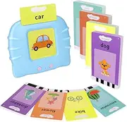 Learning Toys for Toddlers 1-3 Years Old, 112 Talking Flash Cards 224 Words, Educational Montessori Toys for 2 3 4 5 6 Year Old Boys Girls, Preschool Learning Activities Gifts for Kids (Blue)