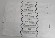 Gift Wrap Bag Tissue Paper White Foil Sequin Sparkle Lot Of 80 Sheets 20" x 20"