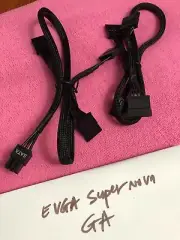 2X eVGA 6 pin to 3x SATA DRIVER POWER cable FOR EVGA SuperNOVA 550-850GA