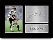 HWC Trading A4 David Ginola Magpies Gifts Printed Signed Autograph Picture for Fans and Supporters - A4