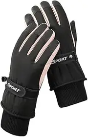 [YOLIURCH] Ski Gloves, Winter Waterproof Touchscreen Snow Gloves Winter Gloves Women for Cold Weather, Windproof Snowboard Gloves for Ski Driving Cycling Hiking Running
