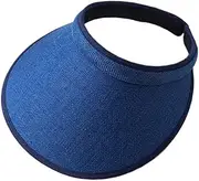 [N\C] Ladies Summer Woven Straw Woven Empty Beach Hat, Clip-on Solid Color Wide-Brimmed Hat, UV Protection and Breathable Sun Hat