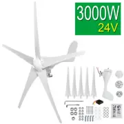 Wind Generator 3000W DC 24V 5 Leaf Windmill Turbine Generator Low Vibration Slow