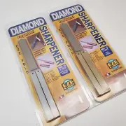 2x EZE-LAP Diamond Sharpener Model 510/520 Knife Sharpening System Med/Coarse
