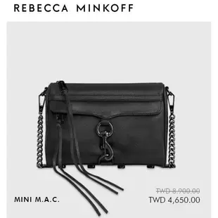 Rebecca Minkoff mini MAC 黑色 黑鍊黑 二手