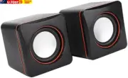 Mini Cube USB Stereo Desktop Speaker 3.5Mm Jack Wired Speaker for Desktop Laptop