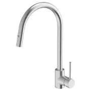 20% OFF RRP! Abey 304 Gooseneck Kitchen Mixer with Dual Spray Pull-Out