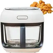 4L Digital Air Fryer Oven, 1400W Mini Oven with Timer & Temperature Control, Convection Electric Oven Grill with Visible Glass, 360°Hot Air Circulation Technology, for Air Frying/Grill White