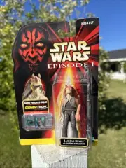 New In Package Hasbro Star Wars Episode 1 Commtech Chip Jar Jar Binks w Staff