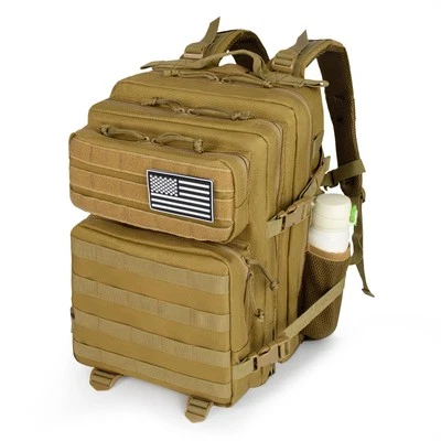 35L Tactical Khaki Backpack Military Army For Men Highland Molle Daypack 3 Da...