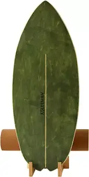 XCMAN Surf Balance Board Trainer with Roller Wooden Exercise Balancing Stabil...