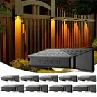 10 Pack Solar Fence Lights - 3 Modes, 9 Colors Outdoor Solar Lights, Waterpro...