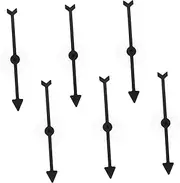 Interactive Party Game Accessory 6 Pack Rotating Suction Cup Arrows for Classroom Home Office