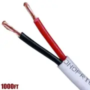 1000FT 2 Conductor Speaker Wire Cable Pure Bare Copper IN WALL CL3 Rated 16AWG