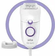 Braun Silk-épil 5, women's epilator, suitable for difficult contours, with speed adjustment, comfortable hair removal, gift idea, 5-505 white and purple.
