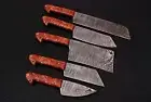 Handmade Damascus Steel Chef knife Set | CORIAN MATERIAL
