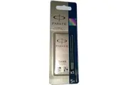 5pcs Parker Fountain Pen Cartridge Refill Quink Ink Blue Black SC0030560 Genuine