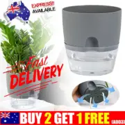 2Layer Self Watering Plant Pot Rope Flower Planter Container Flowerpot KP