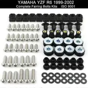 Fit For Yamaha YZFR6 YZF-R6 R6 1999 2000 2001 2002 Motorcycle Complete Full Fairing Bolts Kit Nuts Screws Kit Stainless Steel original silver
