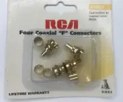 RCA 4 Coaxial F Connectors Video VH65 1999 NOS