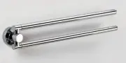 Sonia TECNO SWIVEL DOUBLE TOWEL RAIL 434mm Brass & Zamak, Single Fixing CHROME