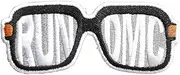 Run DMC Glasses Iron On Patch (UK Size: One Size) (Grey/Black)