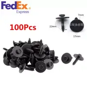 100Pcs 4.2-1.41x22mm Car Screw Body Fender Bumper Retainer Clips 7mm Hex US Ship (for: MG)
