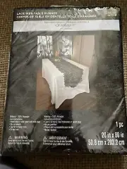 Halloween Black Lace Spider Web Table Runner 20” x 80”Inch New