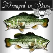 Largemouth Bass Decals Fish Stickers Tackle Box RV Truck Trailer AFP-0032